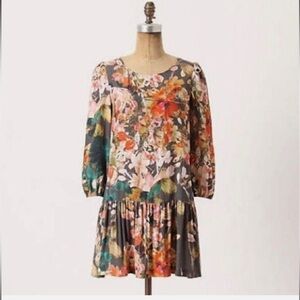 Anthropologie Meadow Rue Minutiae Floral Tunic